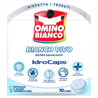 Таблетки для видалення плям Omino Bianco Idro Caps White Vivo 240 г (10 штук)