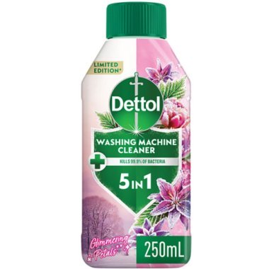 Антибактеріальний засіб для чищення пральних машин Dettol 5-in-1 Antibacterial Washing Machine Cleaner Glimmer Petals, 250 мл